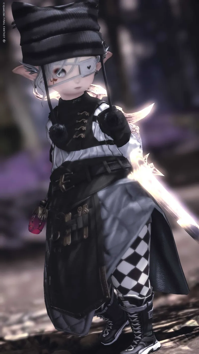 チラ見え市松模様