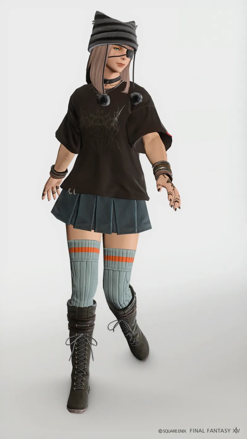 スカラーキュロットでゴスガール風