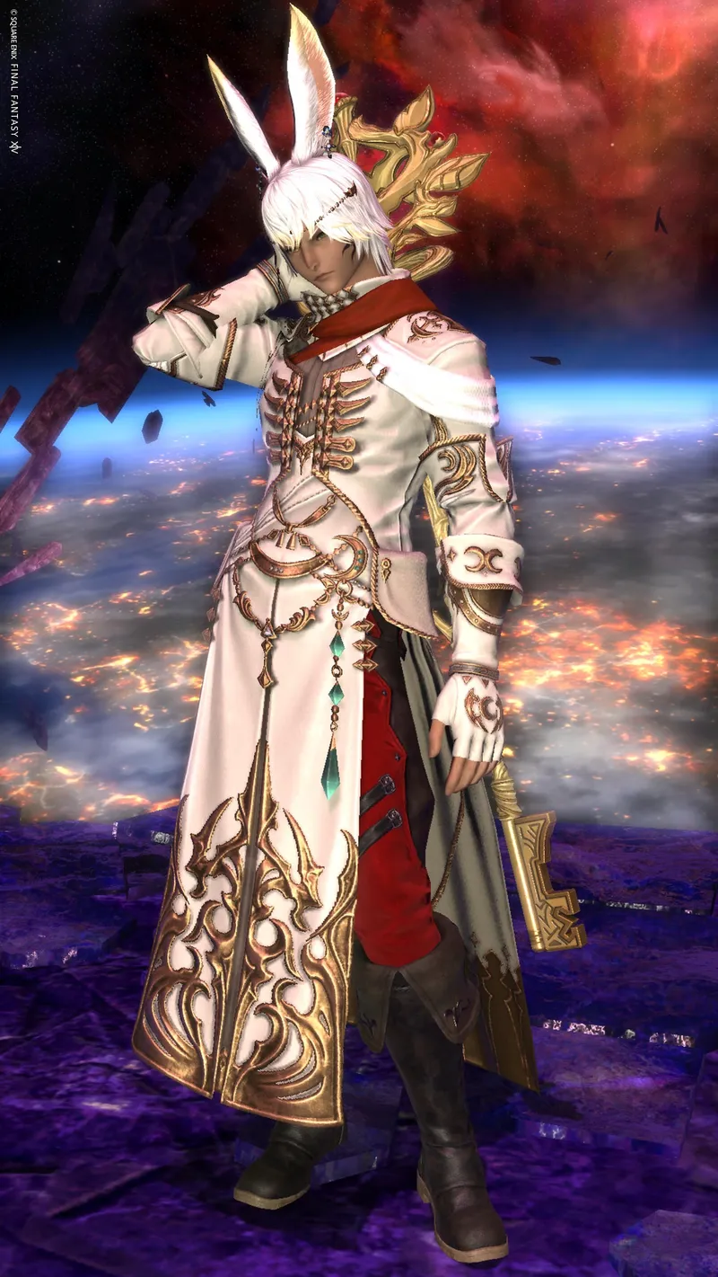 白×赤　聖白魔導士風